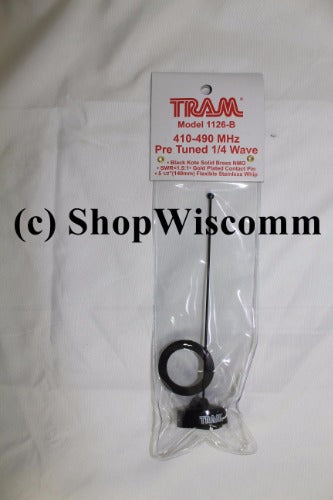 Tram 1126-B UHF 410-490 Mhz 1/4 Wave Antenna NMO, Black