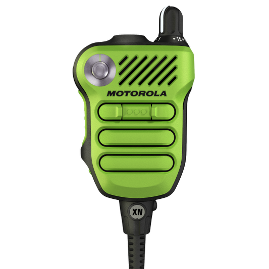 PMMN4162A PMMN4162 - Motorola XVN500 Remote Speaker Microphone, High Impact Green, With Knob