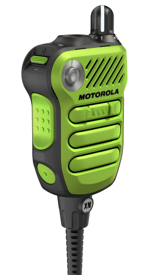 PMMN4162A PMMN4162 - Motorola XVN500 Remote Speaker Microphone, High Impact Green, With Knob