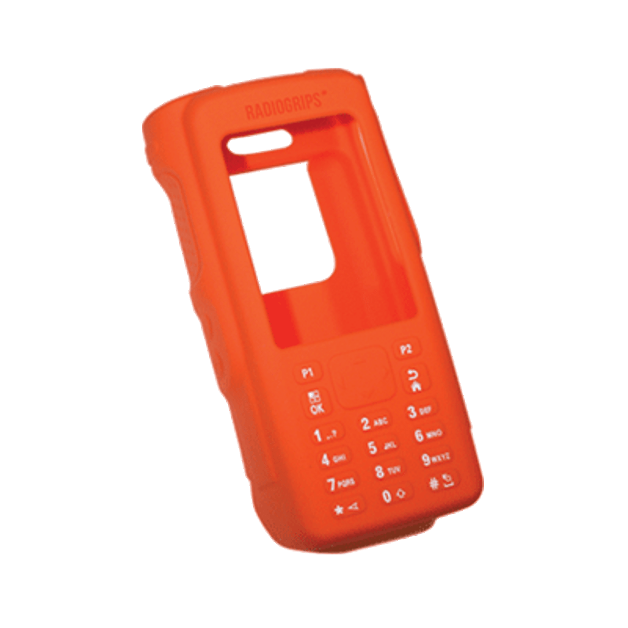 Radio Grips - MotoTRBO XPR7000 Series with Keypad - Silicone Carry Case ORANGE