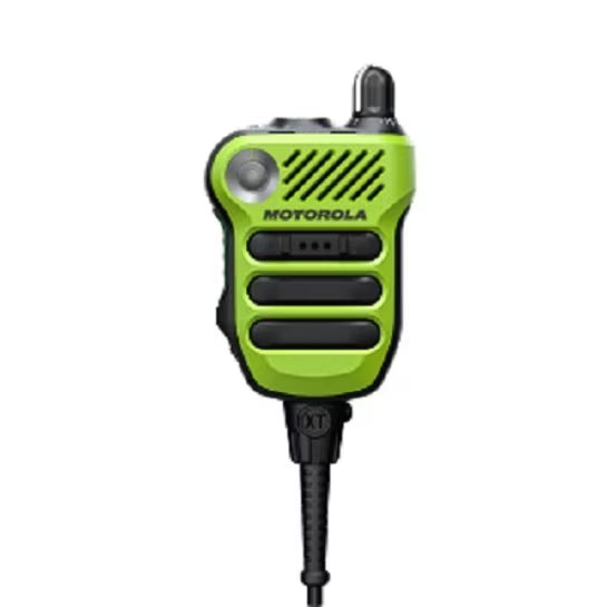 PMMN4173A PMMN4173 - Motorola XVE500m Div 1 Remote Speaker Microphone, High Impact Green with Knob, Ul, GCAI Mini
