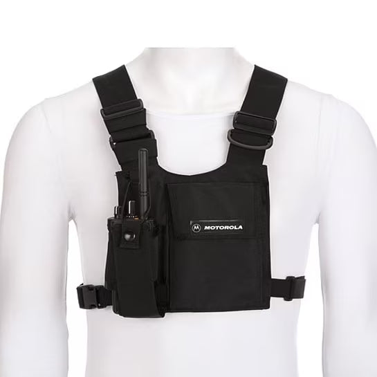 HLN6602A HLN6602 - Universal Chest Pack with Radio Holder, Pen Holder and Velcro Secured Pouch