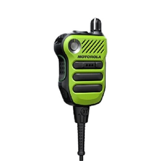 PMMN4173A PMMN4173 - Motorola XVE500m Div 1 Remote Speaker Microphone, High Impact Green with Knob, Ul, GCAI Mini