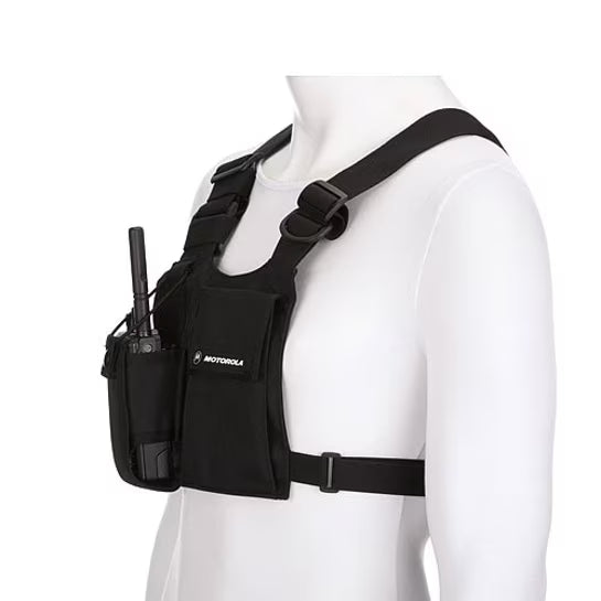 HLN6602A HLN6602 - Universal Chest Pack with Radio Holder, Pen Holder and Velcro Secured Pouch