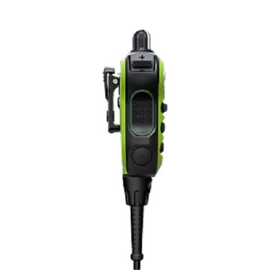 PMMN4173A PMMN4173 - Motorola XVE500m Div 1 Remote Speaker Microphone, High Impact Green with Knob, Ul, GCAI Mini