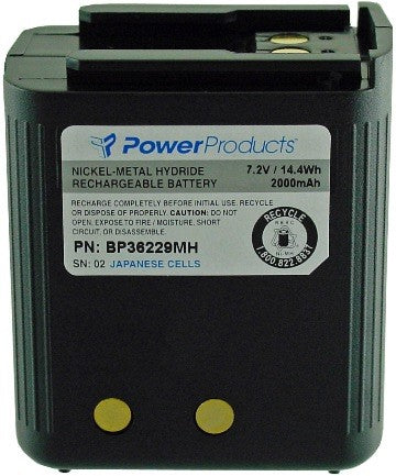 BP36229MH - Power Products BATTERY FOR VERTEX VX500 - 7.2V / 2000 mAh / NiMH