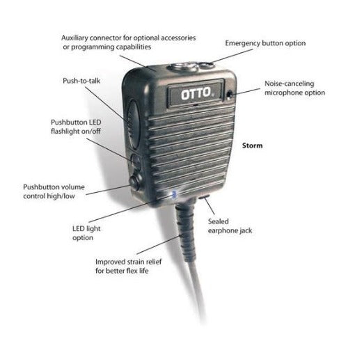V2-S2ER12111 - OTTO Storm Speaker Microphone - ER