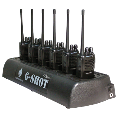 6-SHOT SLIM 6-UNIT BATTERY CHARGER FOR ALL POPULAR RADIOS