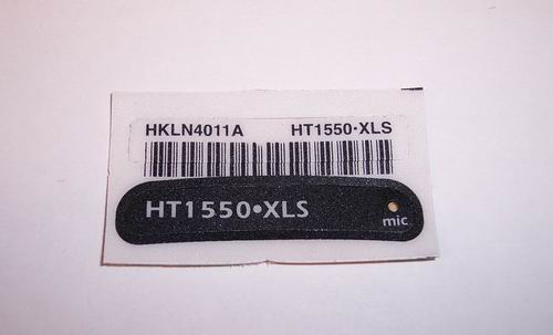 HKLN4011A - Motorola Nameplate "HT1550-XLS"