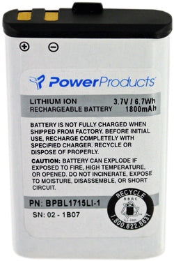 BPBL1715LI-1 - Power Products BATTERY FOR HYT TC-320 - 3.7V / 1800 mAh / Li-Ion / 6.7 Wh