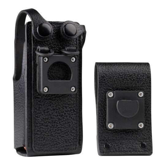 PMLN5029B - MotoTRBO Hard Leather Carry Case with 3in Swivel Belt Loop for Non-Display Radio