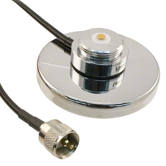 Chrome Magnetic NMO Mount with 12 Ft. RG-58A/U Cable and BNC-Male