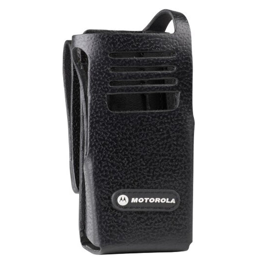 PMLN5029B - MotoTRBO Hard Leather Carry Case with 3in Swivel Belt Loop for Non-Display Radio