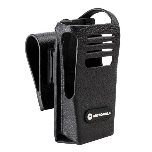 PMLN5028B - MotoTRBO Hard Leather Carry Case with 2.5in Swivel Belt Loop for Non-Display Radio